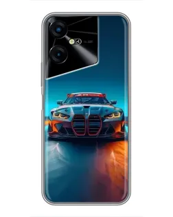 Чохол для TECNO POVA Neo 3 з картинкою «BMW — вогні неону»