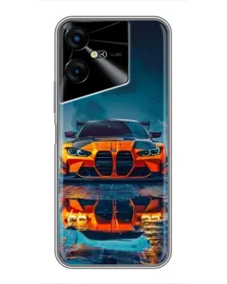 Чохол для TECNO POVA Neo 3 з картинкою «BMW — золота емблема»