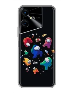 Чехол для TECNO POVA Neo 3 с картинкой «Among Us космос»
