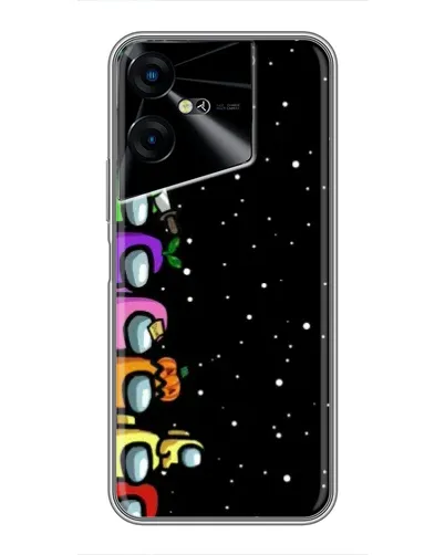 Чехол для TECNO POVA Neo 3 с картинкой «Команда Among Us»