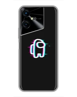 Чехол для TECNO POVA Neo 3 с картинкой «Among Us неон»