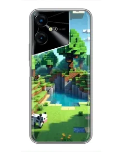 Чехол для TECNO POVA Neo 3 с картинкой «Minecraft летний день»