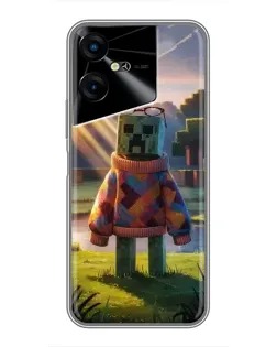 Чехол для TECNO POVA Neo 3 с картинкой «Крипер в свитере»