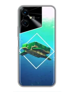 Чохол для TECNO POVA Neo 3 з картинкою «Черепаха Minecraft»