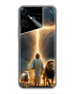 Чехол для TECNO POVA Neo 3 с картинкой «Лев Иуды и Свет»