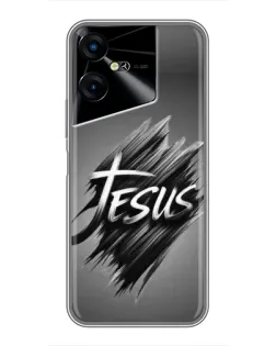 Чехол для TECNO POVA Neo 3 с картинкой «Надпись Jesus Graffiti»