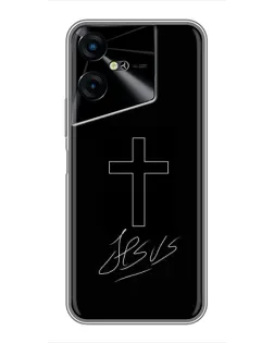 Чохол для TECNO POVA Neo 3 з картинкою «Графічний хрест Jesus»