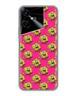 Чехол для TECNO POVA Neo 3 с картинкой «Розовый паттерн»