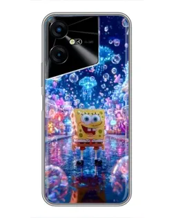 Чехол для TECNO POVA Neo 3 с картинкой «Неоновый океан»