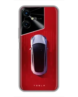 Чехол для TECNO POVA Neo 3 с картинкой «Tesla Top View» Чехол для TECNO POVA Neo 3 с картинкой «Tesla Top View»