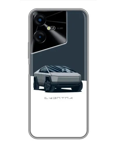 Чехол для TECNO POVA Neo 3 с картинкой «Серебристый Cybertruck Tesla» Чехол для TECNO POVA Neo 3 с картинкой «Серебристый Cybertruck Tesla»