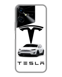 Чехол для TECNO POVA Neo 3 с картинкой «Tesla White Style»