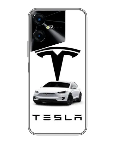 Чехол для TECNO POVA Neo 3 с картинкой «Tesla White Style» Чехол для TECNO POVA Neo 3 с картинкой «Tesla White Style»