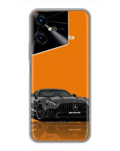 Чехол для TECNO POVA Neo 3 с картинкой «Оранжевый Mercedes AMG»