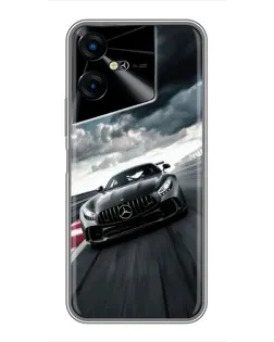 Чехол для TECNO POVA Neo 3 с картинкой «Гоночный Mercedes AMG»