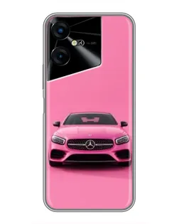 Чехол для TECNO POVA Neo 3 с картинкой «Розовый Mercedes AMG»