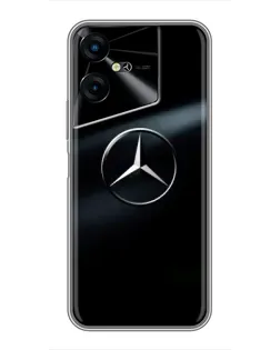 Чехол для TECNO POVA Neo 3 с картинкой «Mercedes на металле»