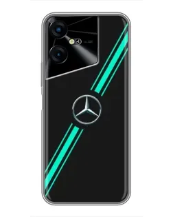 Чехол для TECNO POVA Neo 3 с картинкой «Спортивные линии Mercedes»