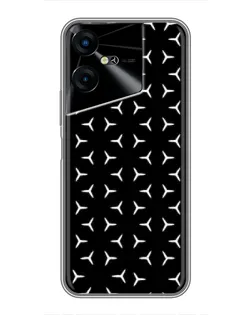 Чехол для TECNO POVA Neo 3 с картинкой «Mercedes паттерн звезд»
