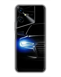 Чехол для TECNO POVA Neo 3 с картинкой «Неоновый взгляд Audi»