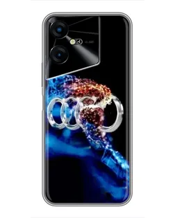 Чехол для TECNO POVA Neo 3 с картинкой «Энергия лого Audi»