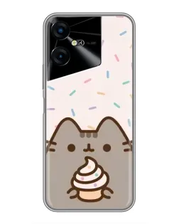 Чехол для TECNO POVA Neo 3 с картинкой «Пушин с кексом»