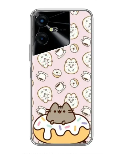 Чехол для TECNO POVA Neo 3 с картинкой «Пушин на пончике»