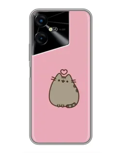 Чехол для TECNO POVA Neo 3 с картинкой «Pusheen сердце»