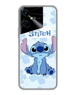 Чехол для TECNO POVA Neo 3 с картинкой «Stitch среди цветов»