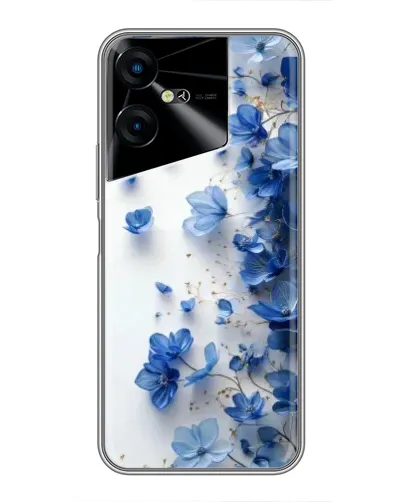 Чехол для TECNO POVA Neo 3 с картинкой «Голубой цветочный каскад» Чехол для TECNO POVA Neo 3 с картинкой «Голубой цветочный каскад»