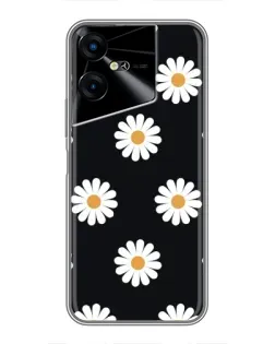 Чехол для TECNO POVA Neo 3 с картинкой «Ромашки на черном» Чехол для TECNO POVA Neo 3 с картинкой «Ромашки на черном»