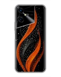 Чехол для TECNO POVA Neo 3 с картинкой «Огненная звездная волна»