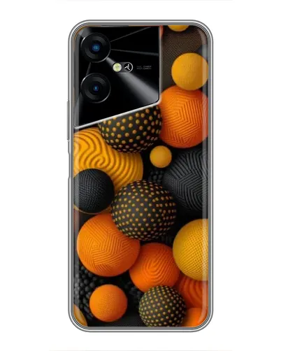 Чехол для TECNO POVA Neo 3 с картинкой «Объемные оранжевые сферы» Чехол для TECNO POVA Neo 3 с картинкой «Объемные оранжевые сферы»