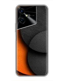 Чехол для TECNO POVA Neo 3 с картинкой «Геометрия оранжевых кругов»