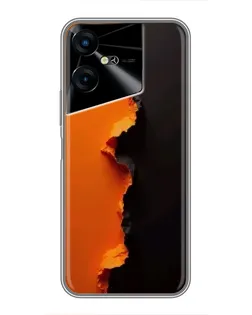 Чехол для TECNO POVA Neo 3 с картинкой «Оранжевый разлом»