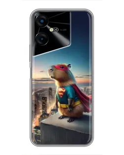 Чехол для TECNO POVA Neo 3 с картинкой «Капи-мен супергерой»