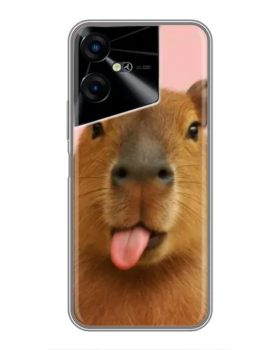 Чехол для TECNO POVA Neo 3 с картинкой «Капибара с языком» Чехол для TECNO POVA Neo 3 с картинкой «Капибара с языком»