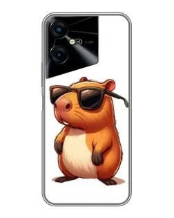 Чехол для TECNO POVA Neo 3 с картинкой «Капибара в очках»
