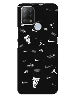 Чохол для TECNO Pova з картинкою «Nike Black Pattern»