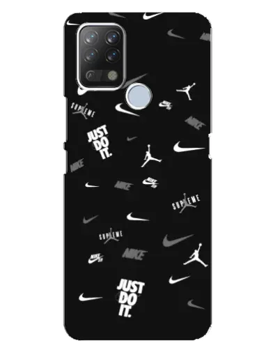 Чохол для TECNO Pova з картинкою «Nike Black Pattern»