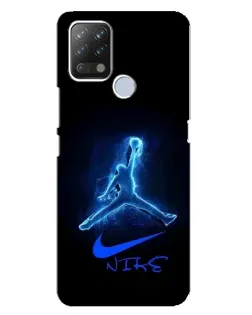 Чохол для TECNO Pova з картинкою «Jordan Neon Blue»