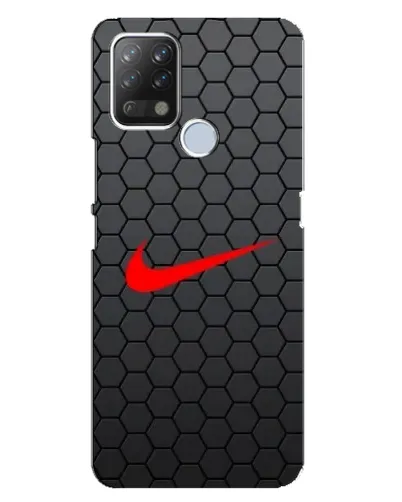 Чехол для TECNO Pova с картинкой «Nike — карбоновая сетка»