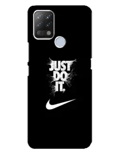 Чехол для TECNO Pova с картинкой «Текстовый принт Nike»