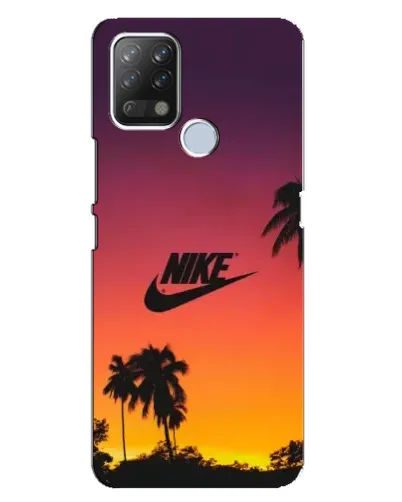Чехол для TECNO Pova с картинкой «Nike на закате солнца»