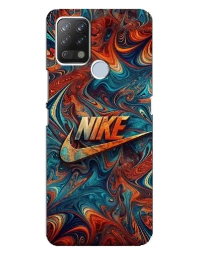 Чехол для TECNO Pova с картинкой «Nike в абстракции»