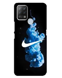 Чехол для TECNO Pova с картинкой «Nike и синий дым»
