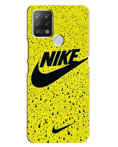 Чехол для TECNO Pova с картинкой «Желтый текстурный Nike»