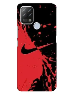 Чохол для TECNO Pova з картинкою «Червоні бризки Nike»