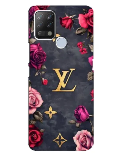 Чехол для TECNO Pova с картинкой «Цветочный Louis Vuitton»