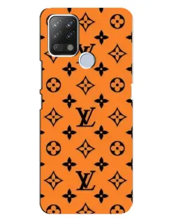 Чехол для TECNO Pova с картинкой «Оранжевый стиль LV»